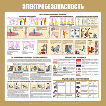 С21 Стенд электробезопасность (1000х1000 мм, пластик ПВХ 3мм, Прямая печать на пластик) - Стенды - Стенды по электробезопасности - магазин "Охрана труда и Техника безопасности"